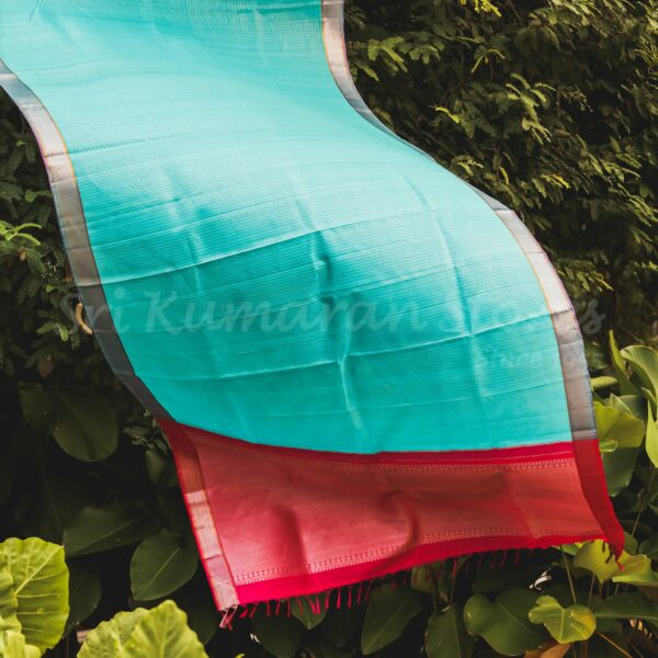 Blue Body With Pink Pallu - Image 2