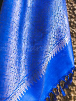Green Body With Blue Pallu