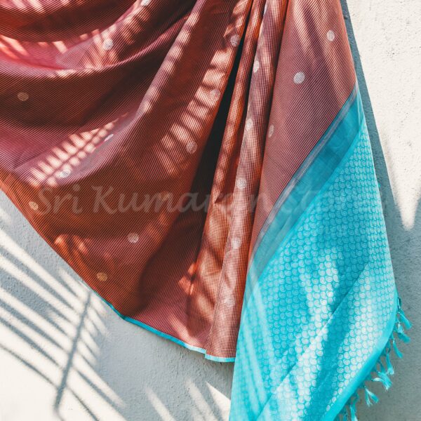 Pink Body With Sea Green Pallu - Image 4