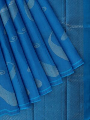 Blue saree with Blue Border