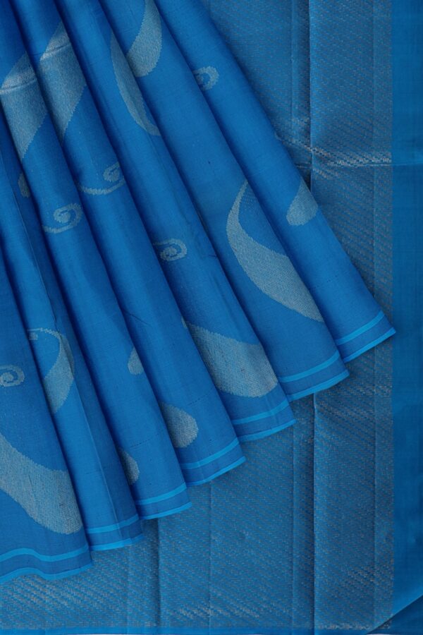 Blue saree with Blue Border