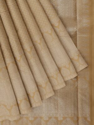 Golden saree with Silver Border