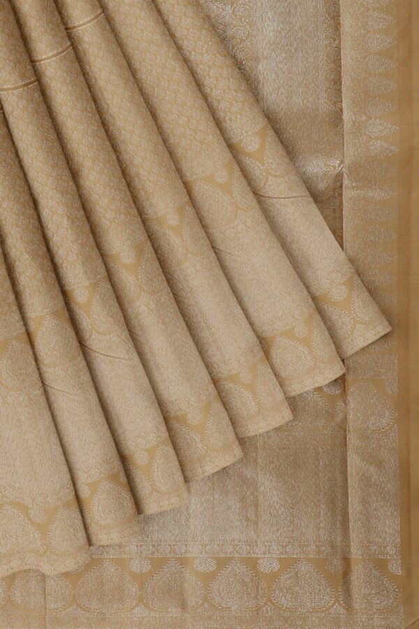 Golden saree with Silver Border