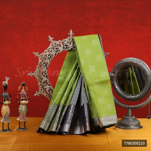 Green Saree With Black Border