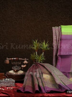 Green Saree With Magneta  Border