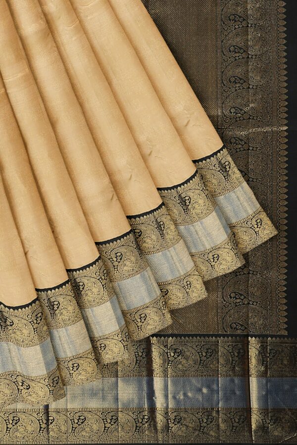 Half White saree with Black Border