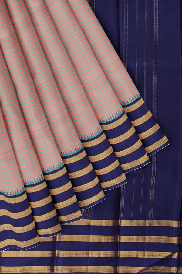 Half white saree with purple border