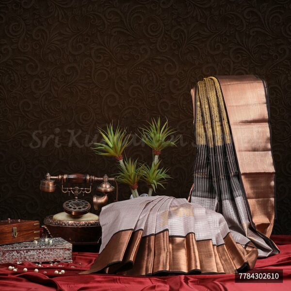 Light Brown Saree With Brown border