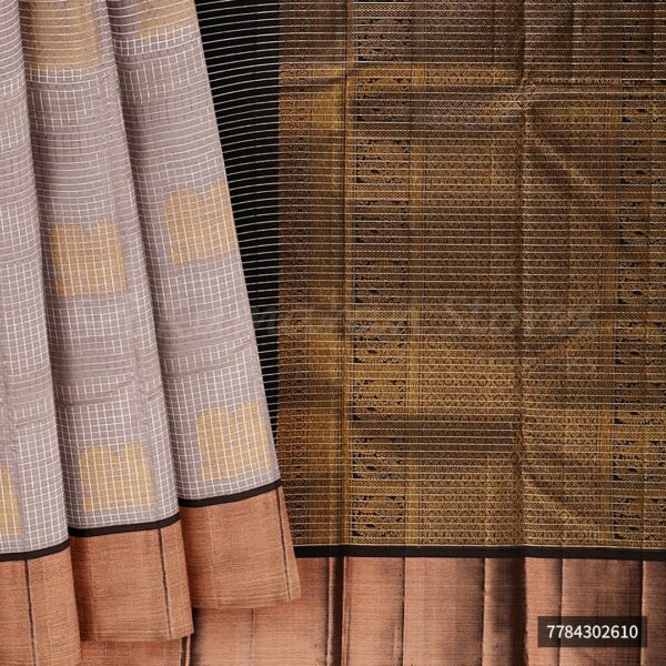 Light Brown Saree With Brown border - Image 6