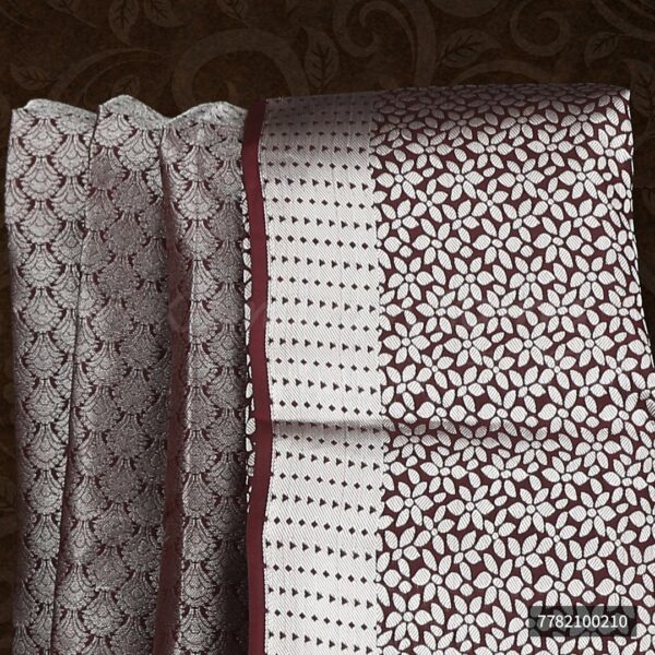 Light Brown Saree With Dark Brown Border - Image 2