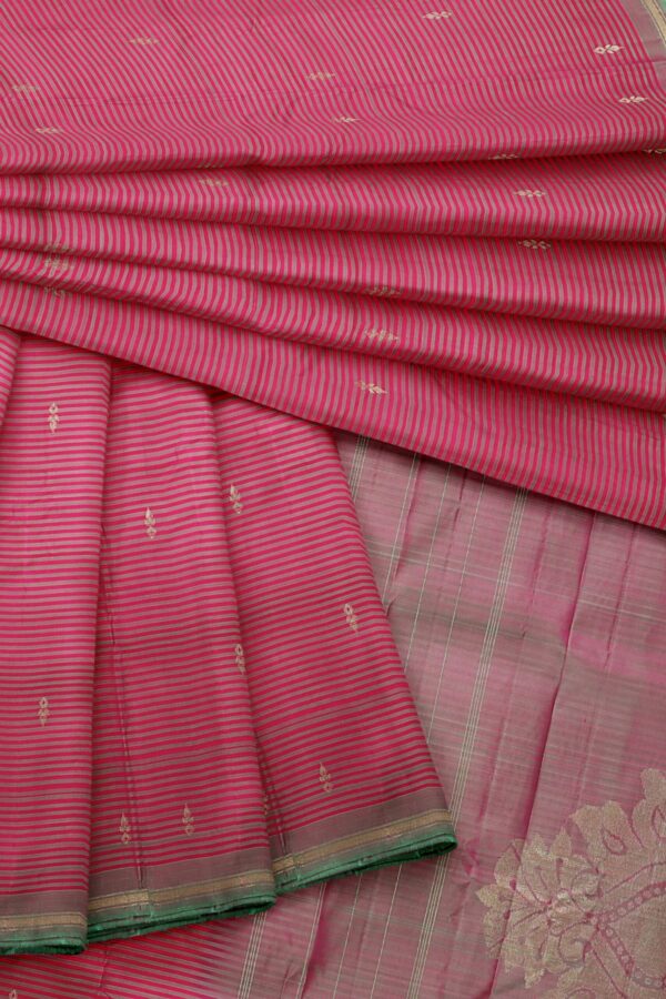 Pink Saree with pink Border - Image 2