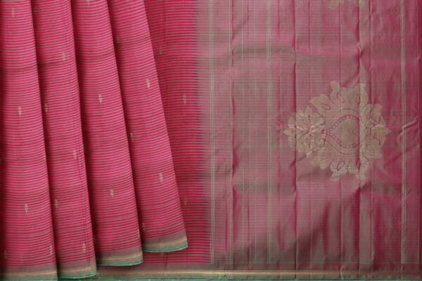 Pink Saree with pink Border - Image 5
