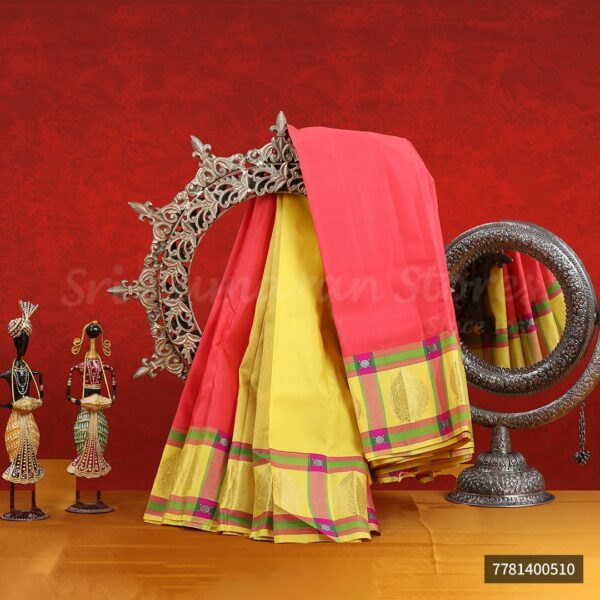 Red Saree With Yellow Border