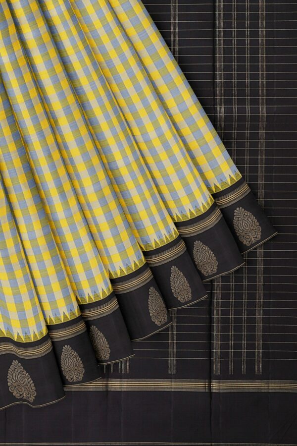 Yellow saree with Black Border