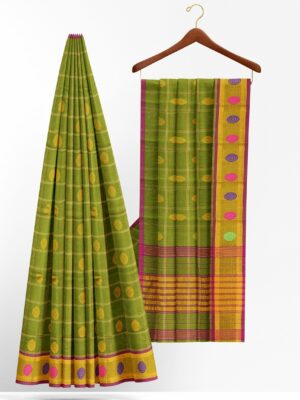 Grey saree with purple border