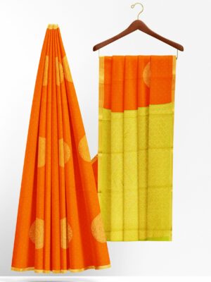 Orange Saree with orange border