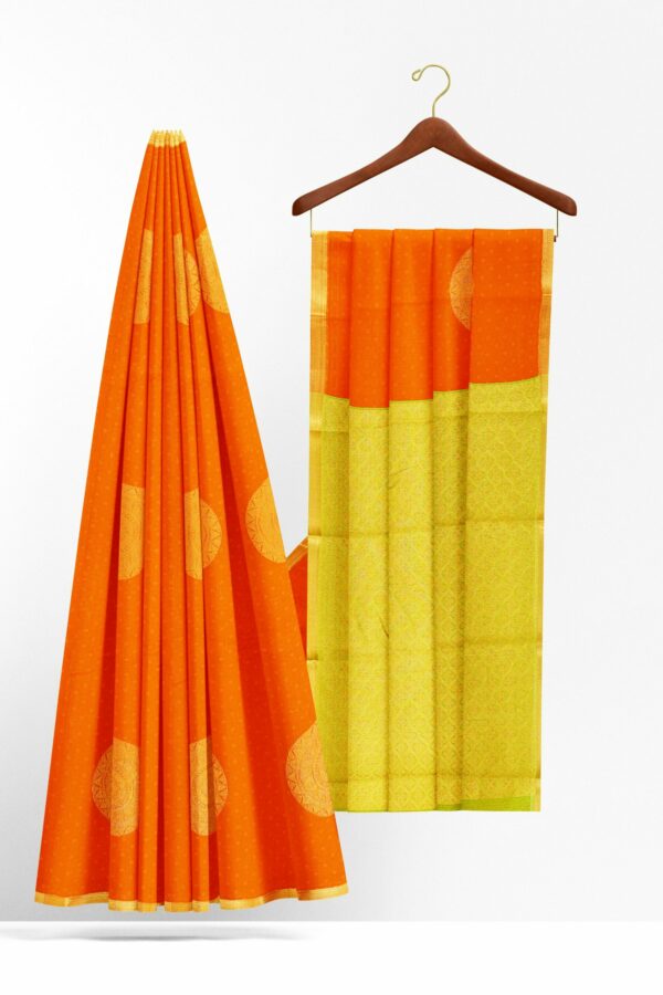 Orange Saree with orange border