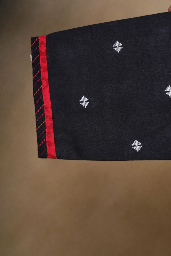 Black top with red bottom and red shawl kurti - Image 5