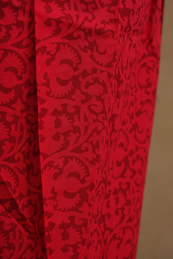 Black top with red bottom and red shawl kurti - Image 6