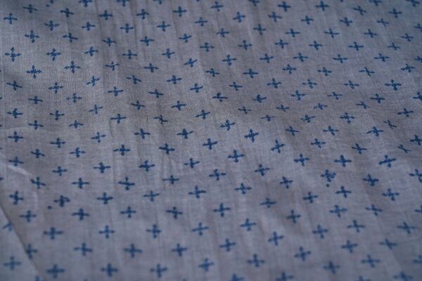 Blue grey design top with dark blue bottom and blue shawl kurti - Image 5