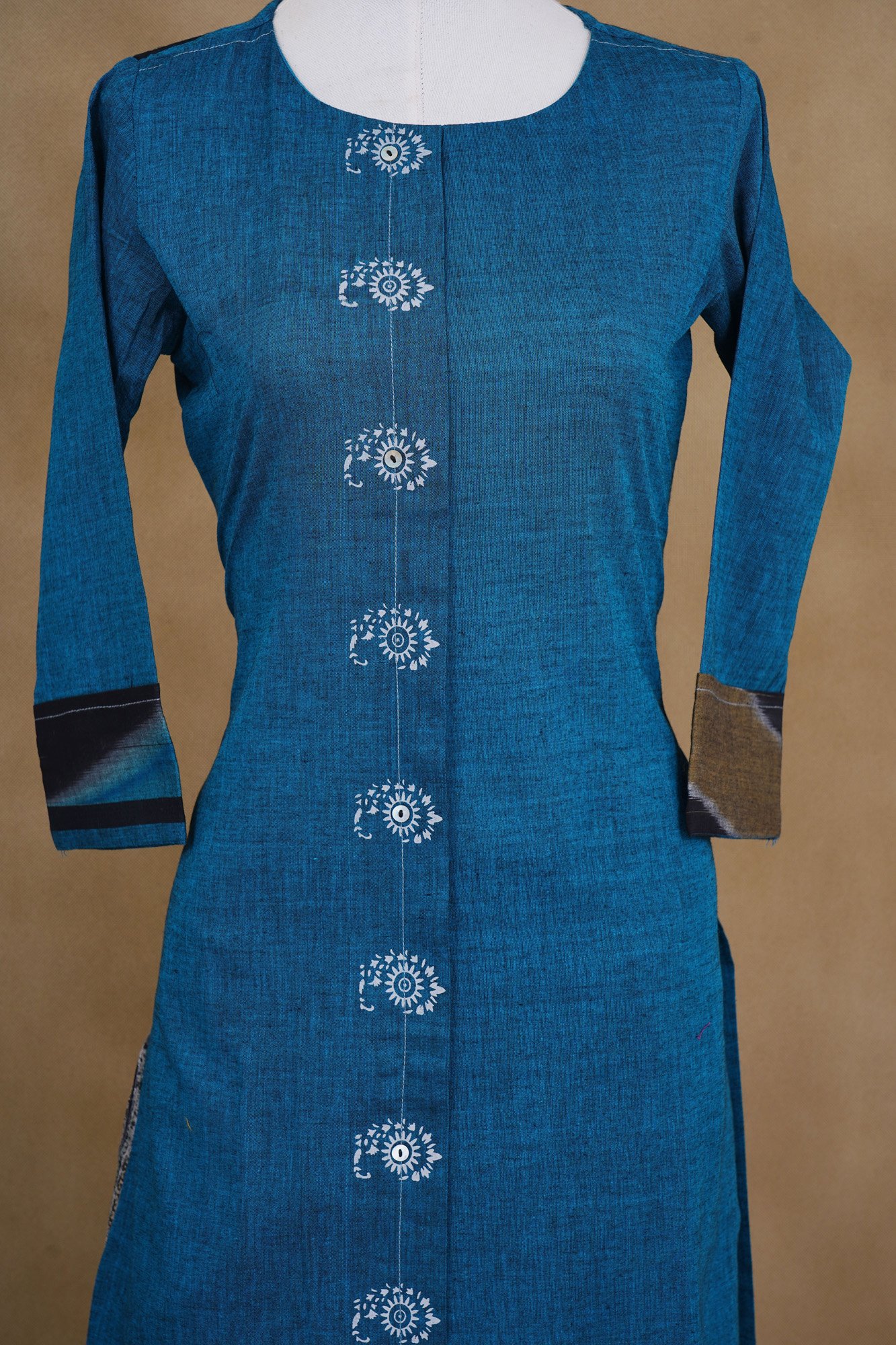 Blue top with grey bottom kurti - Image 2