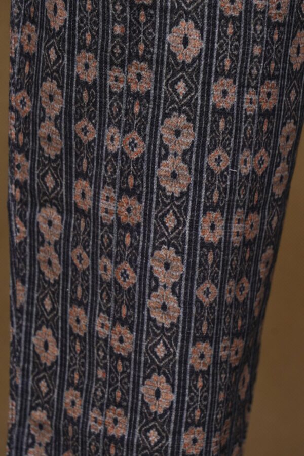 Brown grey top with floral design bottom and grey shawl kurti - Image 5