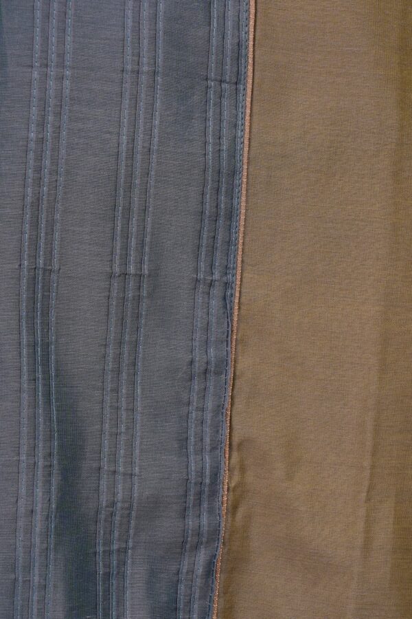 Brown grey top with floral design bottom and grey shawl kurti - Image 6