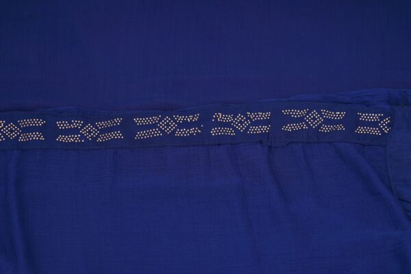 Dark blue design top with dark blue bottom and blue shawl kurti - Image 5