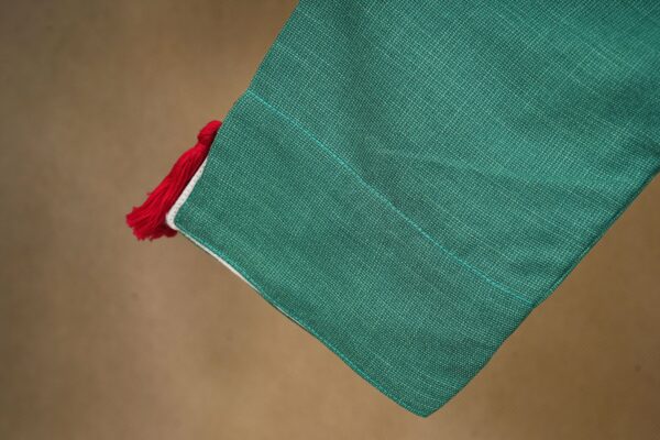 Green top with white bottom and white shawl kurti - Image 4