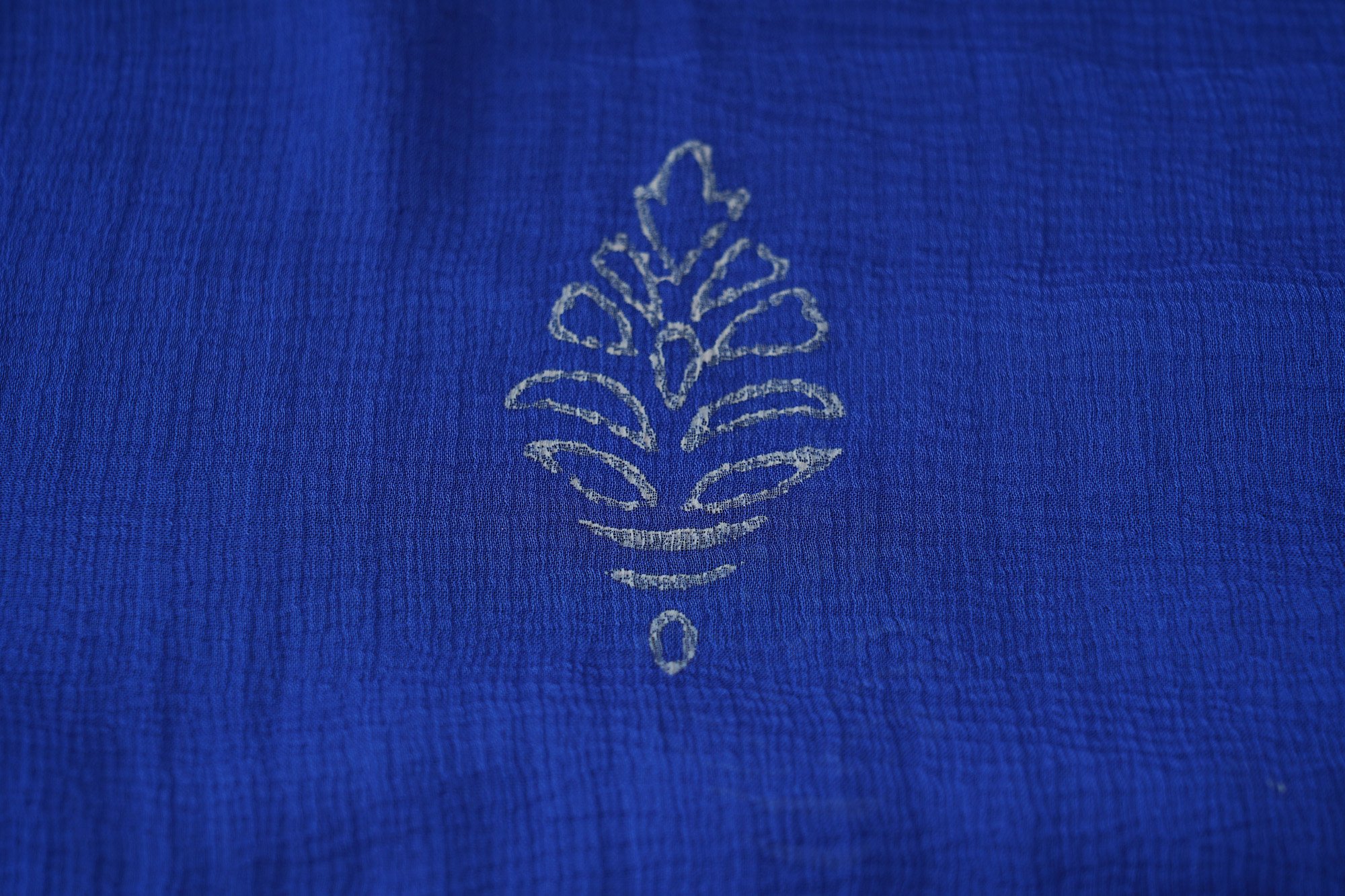 Grey and blue design top with blue bottom and blue shawl kurti - Image 6