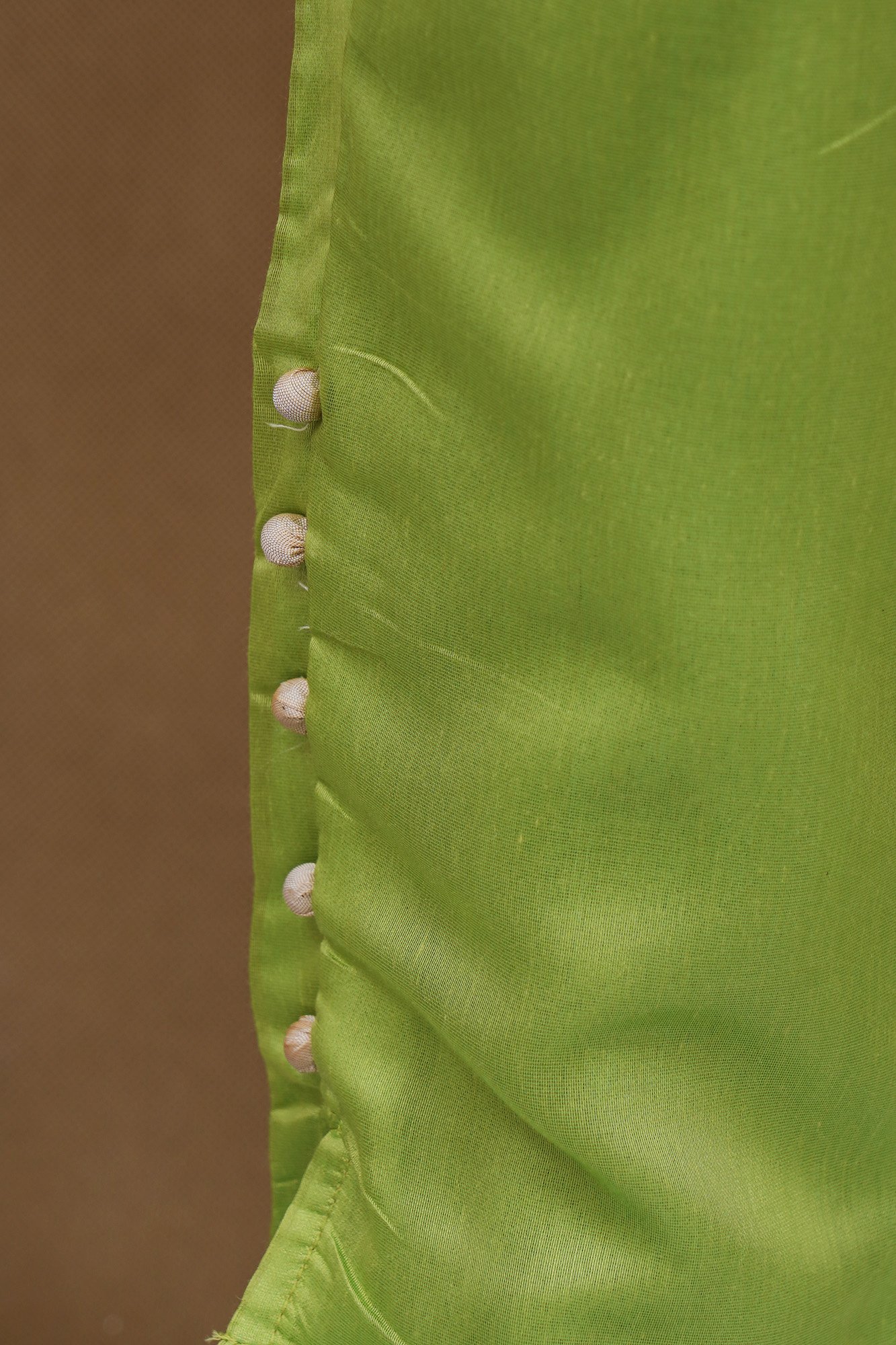 Light green top with light green bottom and magenta pink shawl kurti - Image 5