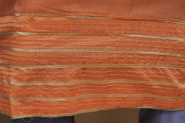 Light orange top with lavender bottom kurti - Image 4