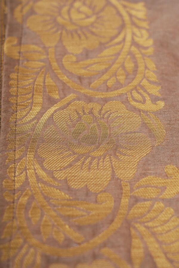 Maroon floral top with golden bottom Kurti - Image 6