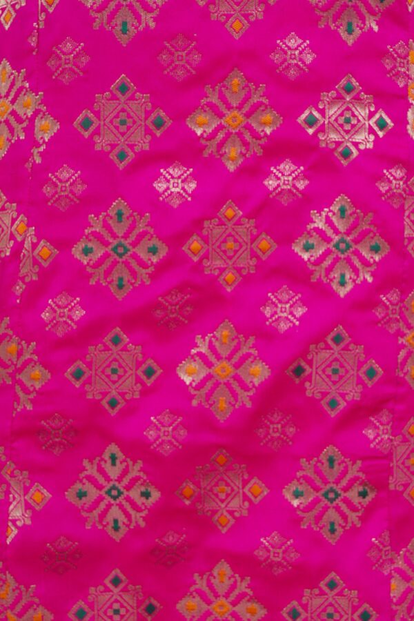 Pink design top with yellow bottom and yellow pink shawl kurti - Image 5