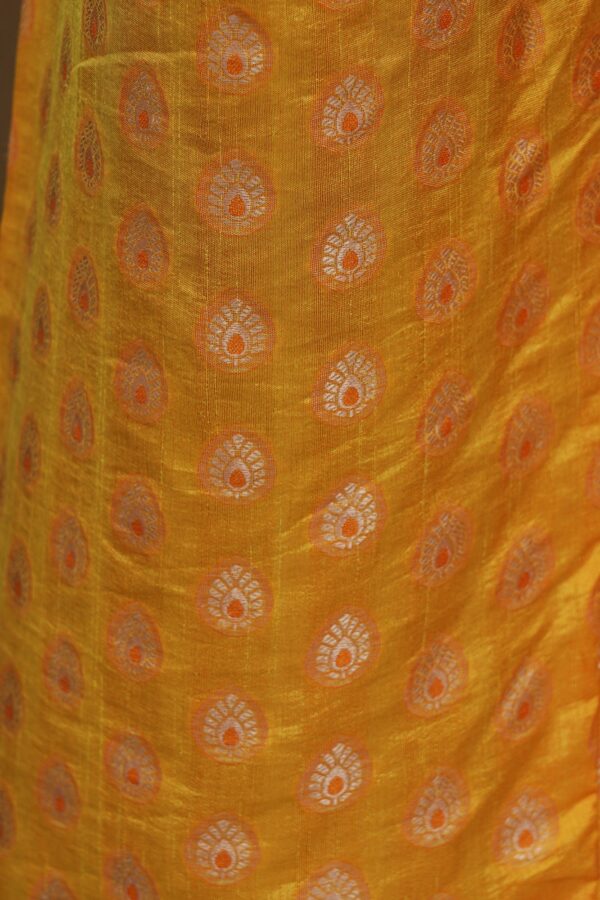 Pink design top with yellow bottom and yellow pink shawl kurti - Image 6
