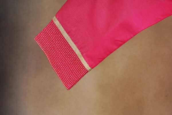 Pink design top with pink bottom and pink shawl kurti - Image 5