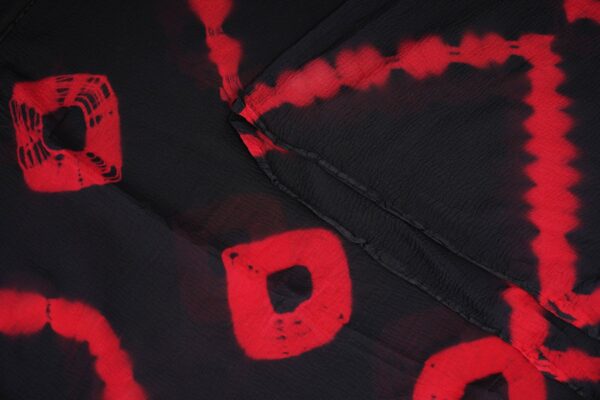Red top with black bottom and black shawl kurti - Image 5