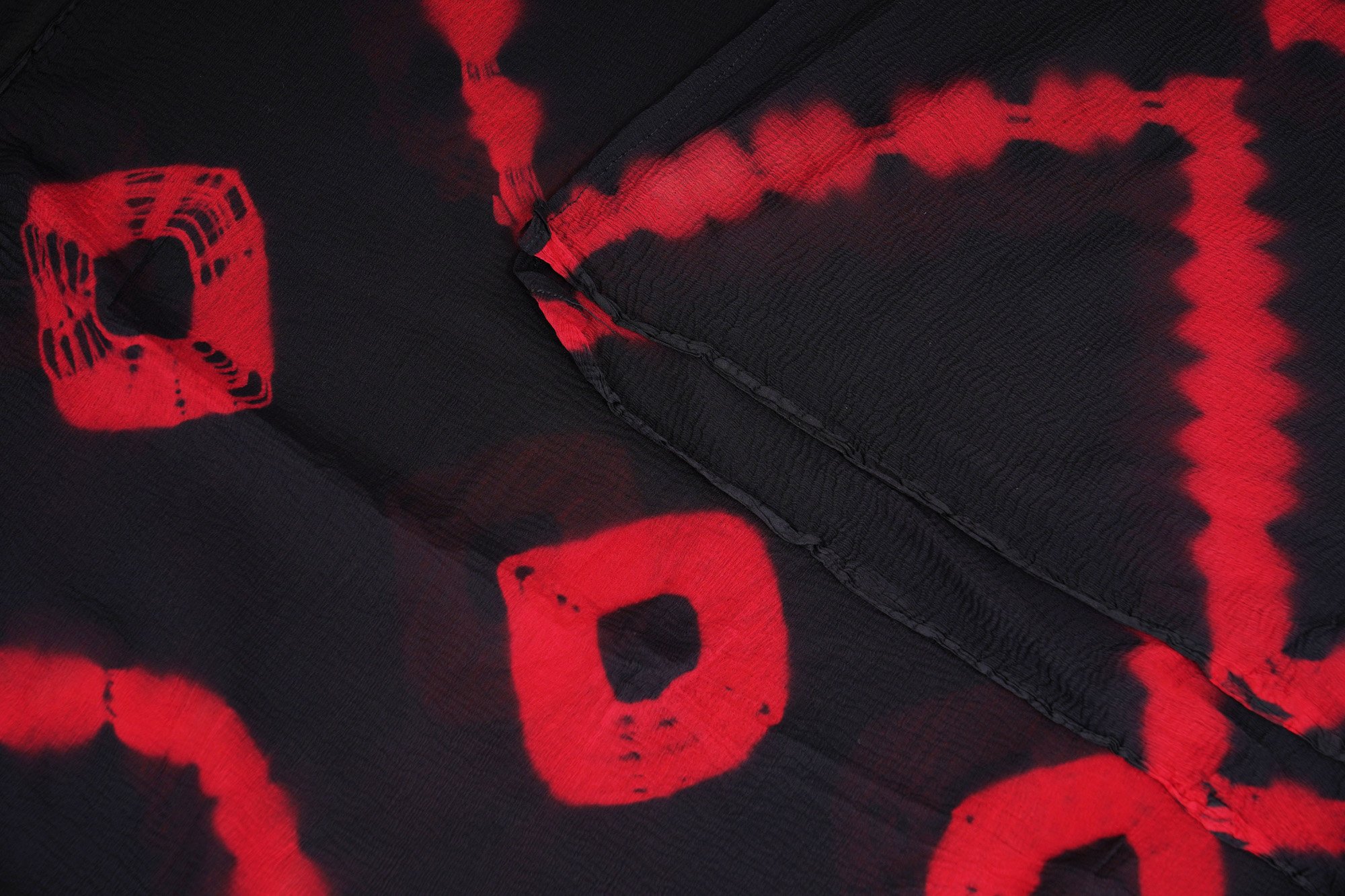 Red top with black bottom and black shawl kurti - Image 5