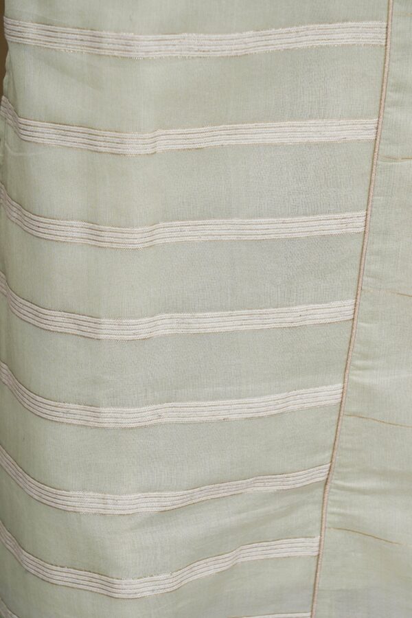 White design top with white bottom and white shawl kurti - Image 4