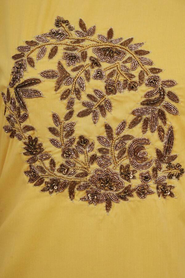 Yellow design top with yellow bottom kurti - Image 2