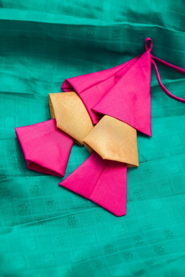 Turquoise Blue and pink bottom lehenga - Image 2