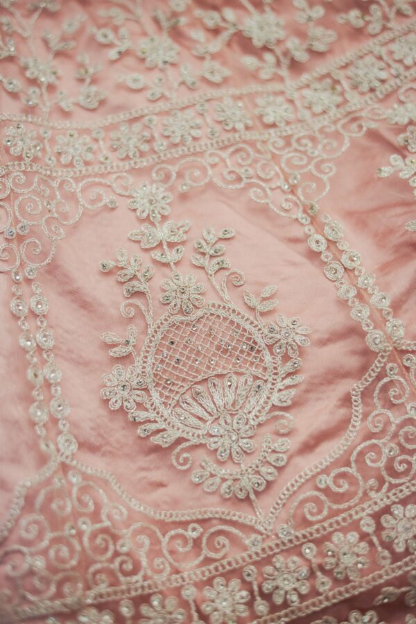 Baby pink with Floral design lehenga - Image 3