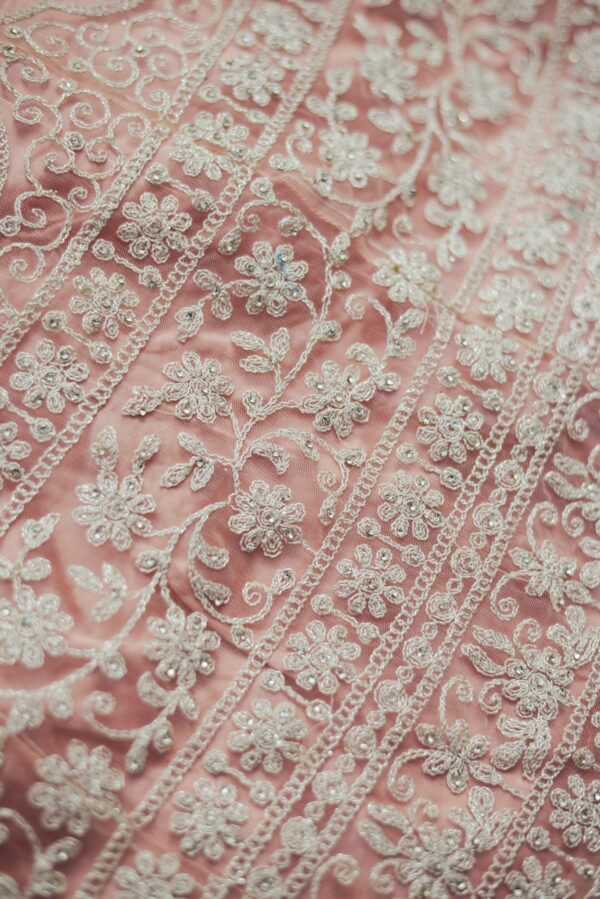 Baby pink with Floral design lehenga - Image 4
