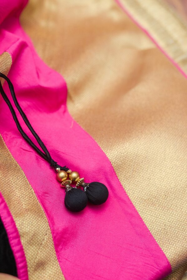 Black and Pink lehenga with design on top - Image 4