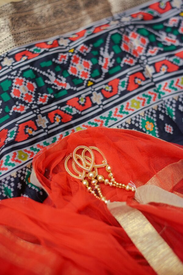 Black base colour with Multi colour design lehenga - Image 4