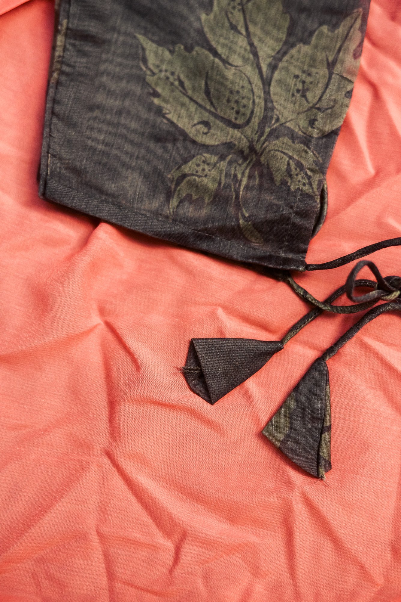 Dark brown with floral design bottom and orange shawl lehenga - Image 4