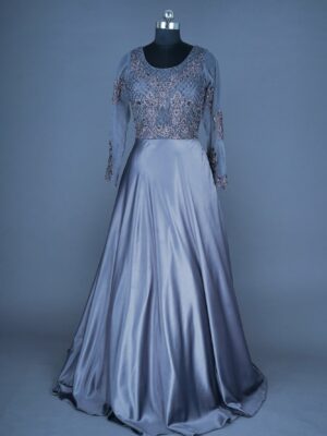 Grey designer lehenga