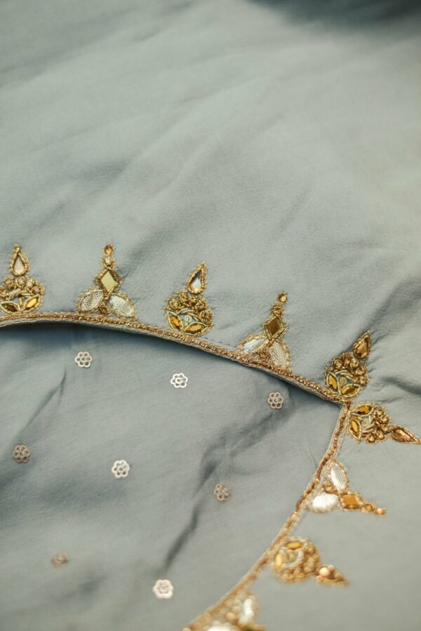 Light blue with top design lehenga - Image 3
