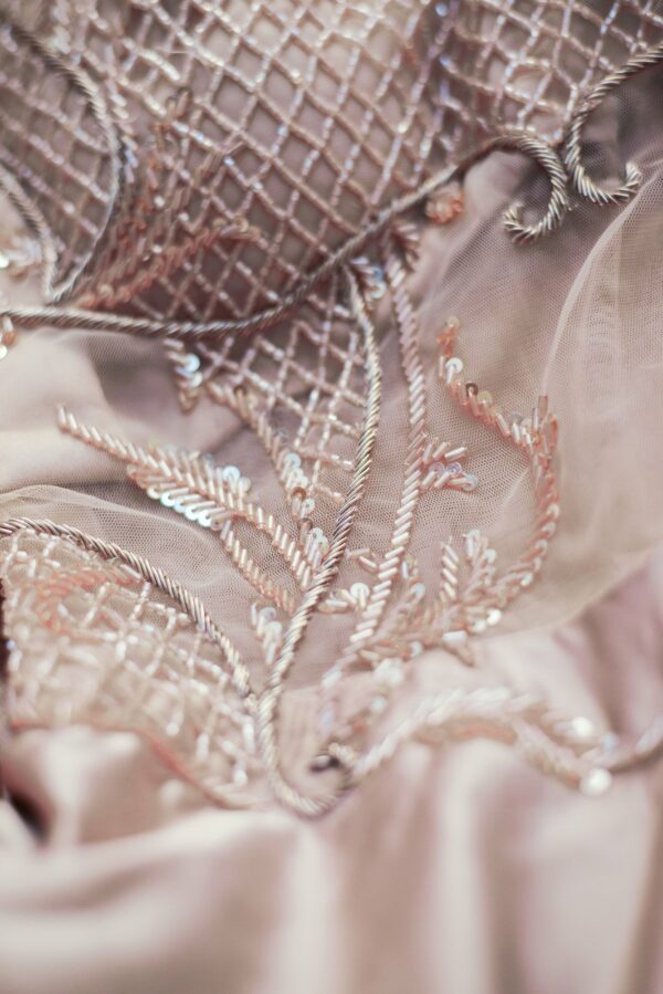 Light Pink Floral Design Lehenga - Image 4