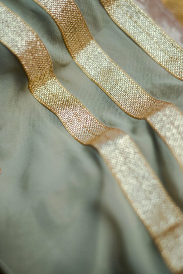 Olive green full top with Beige coat Lehenga - Image 4
